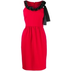 부티크모스키노 체인 장식 크레이프 드레스