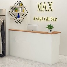 안내데스크 인포메이션 업소용 라운드코너 카운터 식당 계산대 미용실 카운터테이블 프론트 카페, 6.화이트+나뭇결좌회전