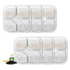 교체 활성탄 필터 고양이 개 마시는 분수 애완 동물 디스펜서 액세서리에 대한, 6pcs Filter, 1개