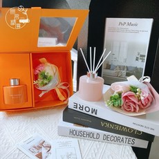 擴香禮盒 花束香氛組, 愛馬橙/擴香禮盒（送提袋）, 1個