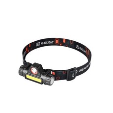 USB充電 兩段模式 強光頭燈 戶外露營廣角磁鐵工作燈, 1個, LED頭燈(超取限30個)