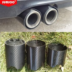 SUMSOO M Performance 배기 파이프 머플러 팁 탄소 섬유 쉘 커버 테일 적합, 03 matte 90mm