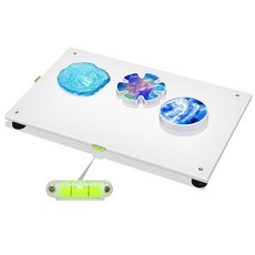 레진 레벨링 테이블 40.6 x 30.5cm(16 x 12인치) 에폭시 수지용 조절 가능한 HDPE 레벨링 테이블 레진 액세서리 붓기 도구 및 아크릴 아트용 셀프 레벨링