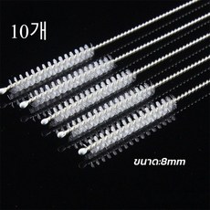키친 빨대 세척솔, 흰색, 10개