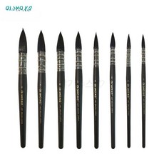 수채화 붓 세트 라운드형 부드러운 모질 디테일 표현 미술용 브러쉬, 1개, 7번 블랙