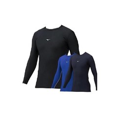 미즈노 바이오기어 로넥 긴팔 언더셔츠 12ja1x71 블랙 네이비 파스텔 네이비 (JP 알파벳 JASPO M 09 블랙)