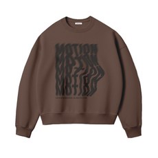 리브레너 DTG 모션 오버핏 스웻셔츠 브라운