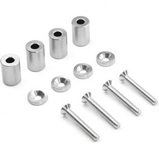 알루미늄 합금 엔진 후드 환기 스페이서 6mm 모터용 자동차, Silver