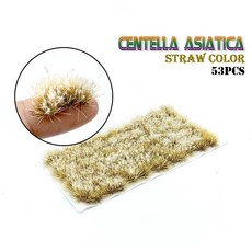 【微景小舖】微景觀 積雪草蔟系列 草叢條 情景模型材料 火車草叢 微縮模型 模型材料 沙盤場景 微縮場景 假草皮 模型花, 1個, 積雪草蔟-乾草, 乾草