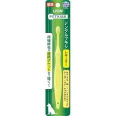 《嘟嘟鳥寵物》日本LION PETKISS犬貓通用超級細毛牙刷｜寵物牙刷｜犬用牙刷｜貓用牙刷｜口腔清潔, 標準款-中小型, 1個