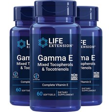 LIFE EXTENSION Gamma E維生素E軟膠囊, 60顆, 3罐