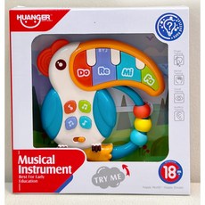 聲光玩具 音樂鈴 兒童玩具 手搖鈴 安撫玩具 幼教玩具 大嘴鳥 啄木鳥, 1個, 電子琴.大嘴鳥