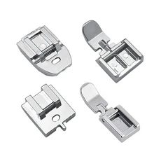 4Pcs 지퍼 노루발 보이지 않는 가수 Juki Brother 낮은 생크 스냅 온 재봉틀 액세서리, 01 4pcs