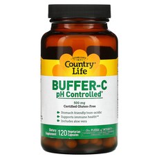 Country Life 컨트리라이프 Buffer-C 500mg 120 베지캡 영양제 건강보조식품, Country Life 컨트리라이프 Buffer-C 5, 1개, 120정