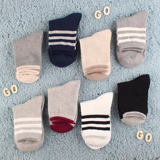 SAESILRO 孩童棉質中筒襪組 8雙