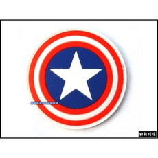 野戰搖滾 PVC塑料臂章肩章 美國隊長 識別章 美國國旗 生存遊戲, 1個