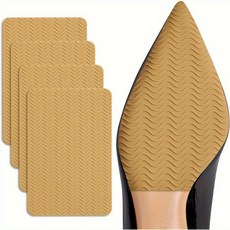 잘라 쓰는 신발 밑창 미끄럼 방지 패드 자체 접착 깔창 4p 세트, 1세트, 베이지