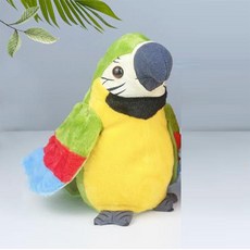 말하는 따라쟁이 앵무새 인형, 24cm, 그린, 1개