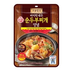 오뚜기 오늘밥상 바지락새우 순두부찌개 양념, 90g, 2개