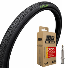 바이클로스 _ CASCEN 카센 자전거타이어 700x28c + 60mm 튜브, 1개