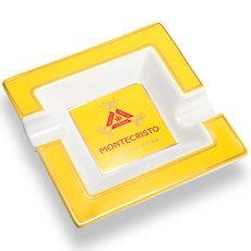 【崇德店】雪茄煙灰缸 桌面收納 2025最新陶瓷大口徑雙辦公室菸灰缸, 黃色, 1個