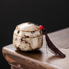 迷你陶瓷茶葉罐密封罐 - 窯變紅, 迷你罐 - 窯變白, 1個