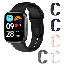 아이두지 샤오미 레드미 워치3 액티브 호환 밴드 실리콘 스트랩, 블랙