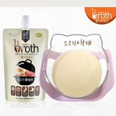 고양이스프 수분보충 비프맛 180ml x5 간식 휴대용, 소고기 황태, 1개
