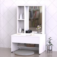 탑퍼니처 화장대 심플한 디자인 좌식 화장대 600_800, 화이트 엣지