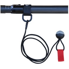 KAJAKSPORT 繫槳繩PRO 獨木舟船槳安全繩 可調節長度 高強度耐用, 1個, 黑色