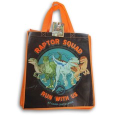 Style Solutions 재사용 가능한 토트백 - \"Raptor Squad - Run With Us at Camp Cretaceous\" - 34.9 x 38.1cm(13.5