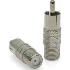 2PCS F 타입에서 Phono 플러그 RCA 동축 어댑터 남성에서 타입 여성 커플러 Atari 2600 TV 게임 콘솔 모니터와 호환되는 AV 커넥터 컨버터구리