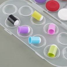 디자인펌프 채색용 핑거 스펀지 1p 색상랜덤발송 색칠도구, 색상랜덤