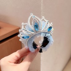 兒童冰雪皇冠丸子頭盤髮神器髮扣2025新款女孩公主頭飾不傷髮髮卡, TS139 寶石皇冠, 1個
