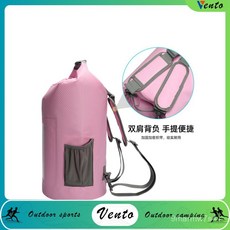 VENTO 碳纖維防水包 手提水桶包 防水袋 戶外雙肩背包—輕盈耐用，多場景適用, 淺藍-壓紋,10L（雙肩+手提）