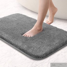소유담 푹신한 욕실앞 발매트 미끄럼방지 부드러운 발매트, 그레이