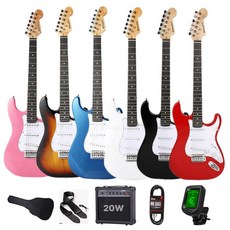 롤링소울 [20W스피커포함] 일렉기타 앰프 세트 입문용 패키지 학생용 초보용 전자기타, 1개, 핑크, ST01