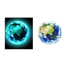 빛 흡수 발광 축광 야광 지구 스티커 과학교구 실험과학 과학도구 과학용품, 5cm