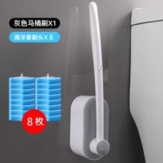 一次性馬桶刷批發套裝衛生間無死角長柄家用廁所清潔刷子替換頭, 如图