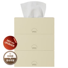 보습 로션 미용티슈 브라운 라이프 프리미엄 먼지없는 각티슈 대용량 보습티슈, 3개, 232매