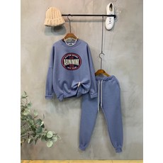 씨샵인더룸 / 아로니 기모 프린팅 오버핏 긴팔 맨투맨 밴딩 조거 팬츠 세트 4color