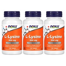 나우푸드 3개X L-라이신 500mg 100정, 3개