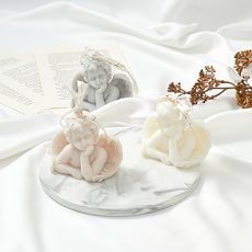 티티발리공방 아기 천사 오브제 필라향초 소이캔들 인테리어 소품 (선물포장), 유칼립투스, 기본 포장, 140g, 1개