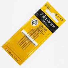 [청라핸즈] 존제임스 쉐닐 자수 바늘 울사 18호 24호 0.21 x 37 49mm 6세트 (16-875)(부자재)