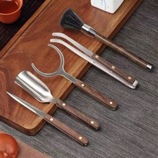 不銹鋼茶道五件套 黑檀木手柄, 商品主圖, 1個