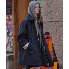 KNOWNBETTER 코트 Rollup cotton half coat 네이비