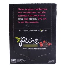PURE BAR 黑巧克力漿果棒, 黑巧克力漿果, 12件