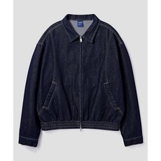 AGOD 워시드 크롭 집업 데님 자켓 [로우 인디고] A4FJK02 441365