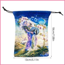 女巫卡塔牌屋 十二星座絨布袋彩色塔羅牌桌布袋子生日小物件禮品抽繩袋 naitw, 11