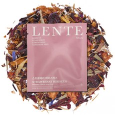 렌테 lente 스트로베리 히비스커스 선물용 블렌딩 허브차세트, 1개, 8개입, 2g